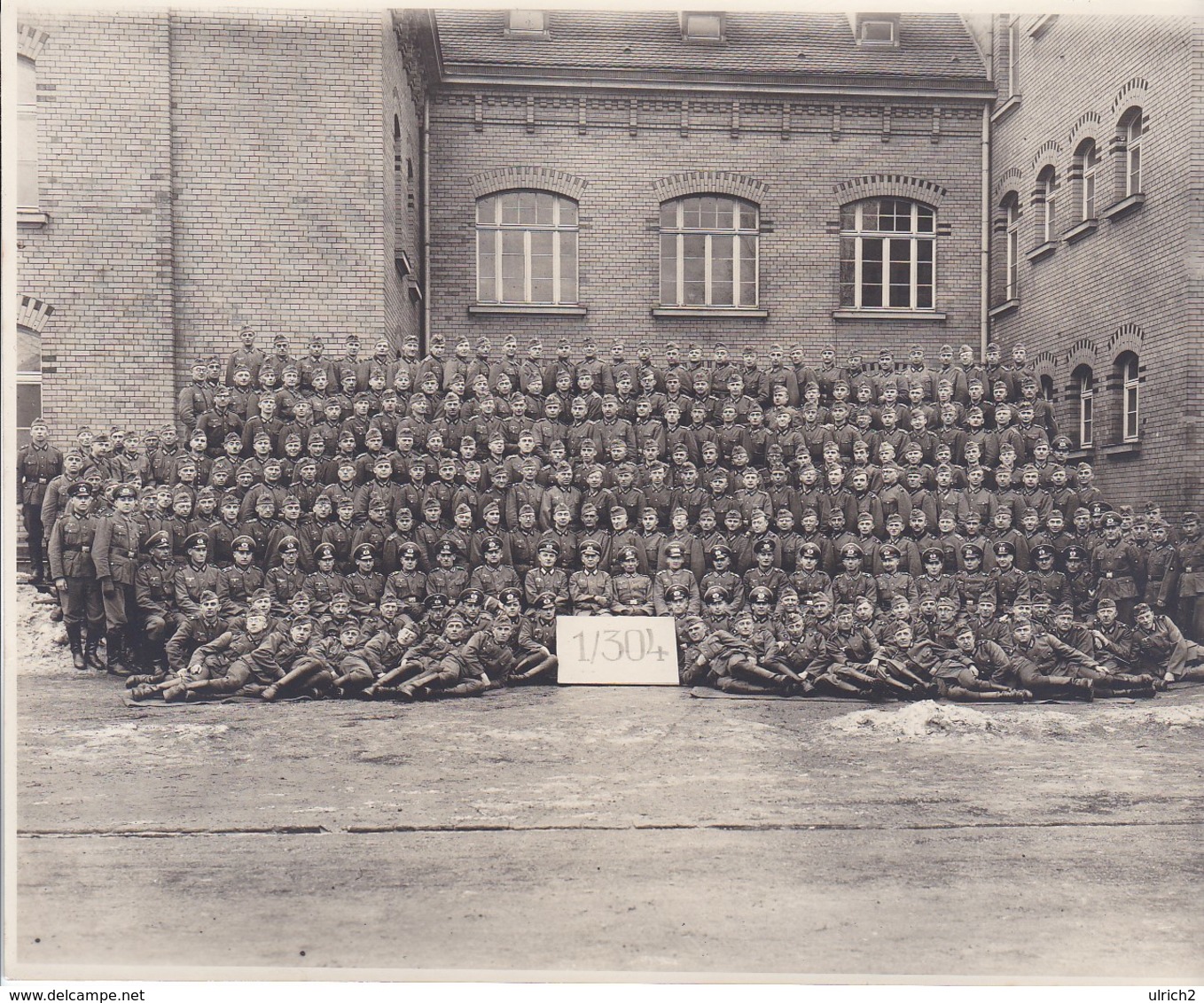 Foto Einheit Deutsche Soldaten - Kurs Schule - 1./304 - Foto Hertling, Plauen - 1941 - 23*17,5cm   (37152) - Krieg, Militär