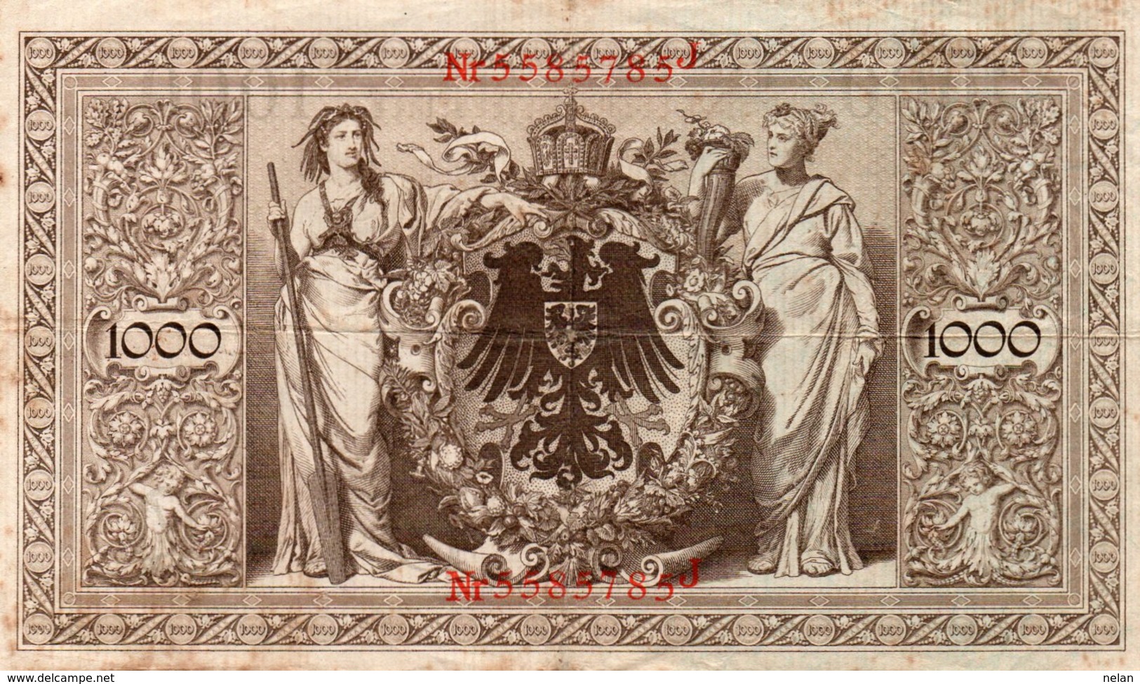 GERMANIA-REICHSBANKNOTE-1000  MARK 1910 - 1000 Mark