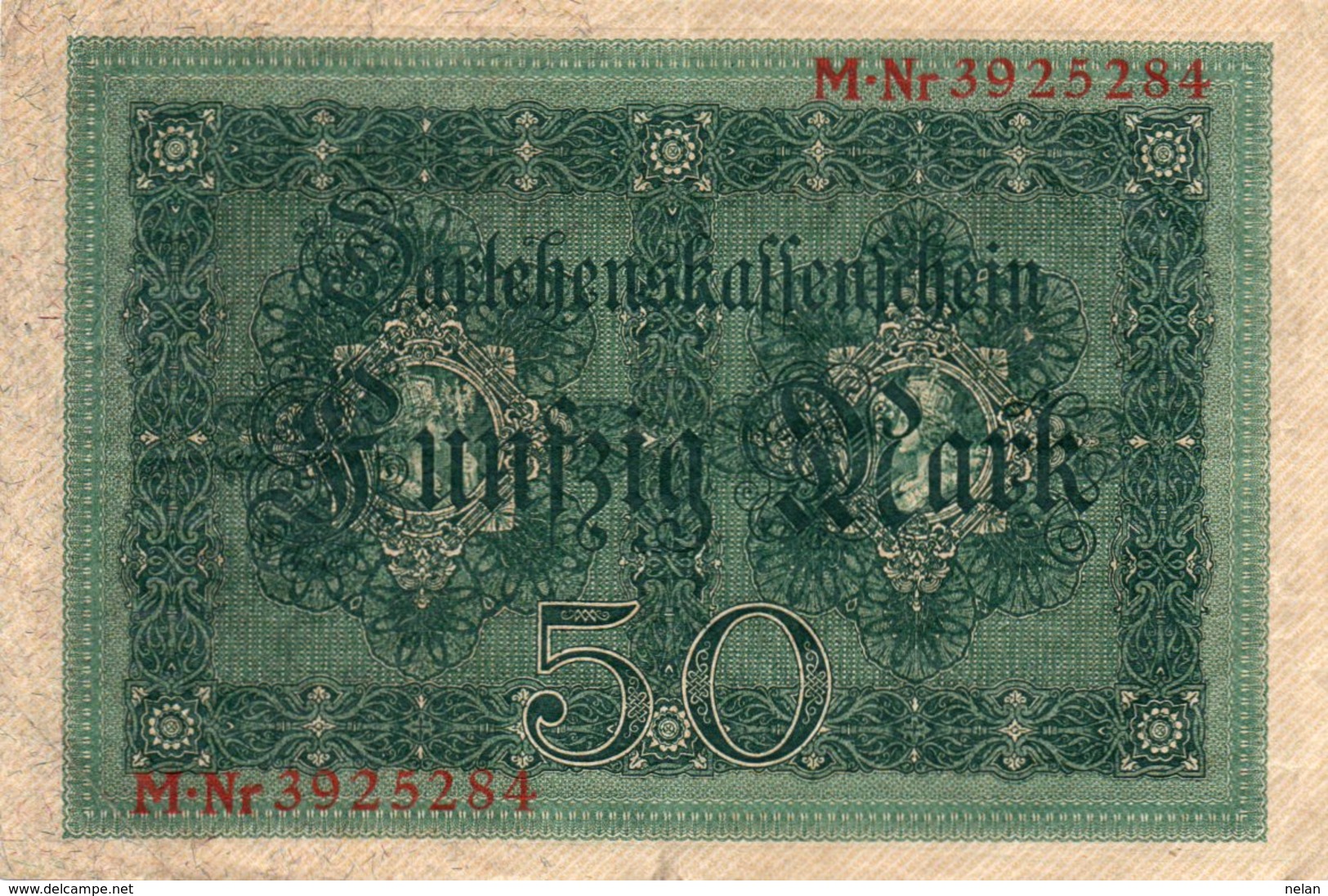 GERMANIA - REICHSBANKNOTE-50  MARK 1914 - Wor:P-49b, Ros:R-50b - 50 Mark