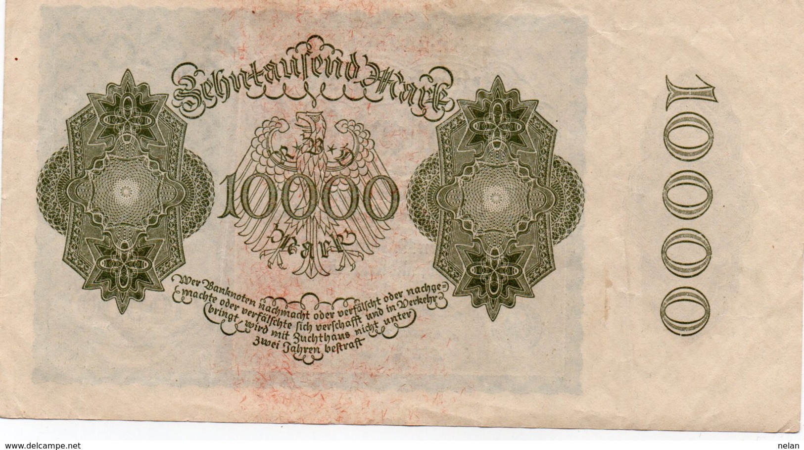 GERMANIA-REICHSBANKNOTE-10000  MARK 1922 - 10.000 Mark