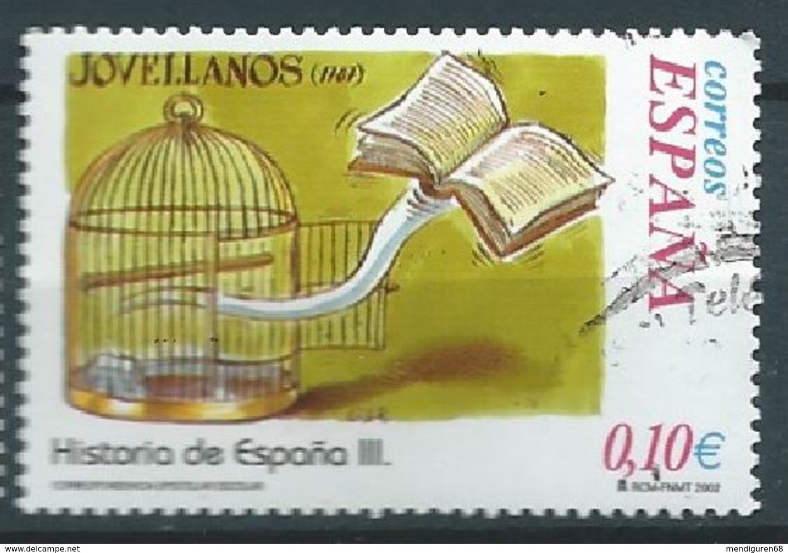 ESPAGNE SPANIEN SPAIN ESPAÑA  2002 JOVELLANOS ED 3921 YV 3489 MI 3769 SG 3891 SC 3175J - Usados