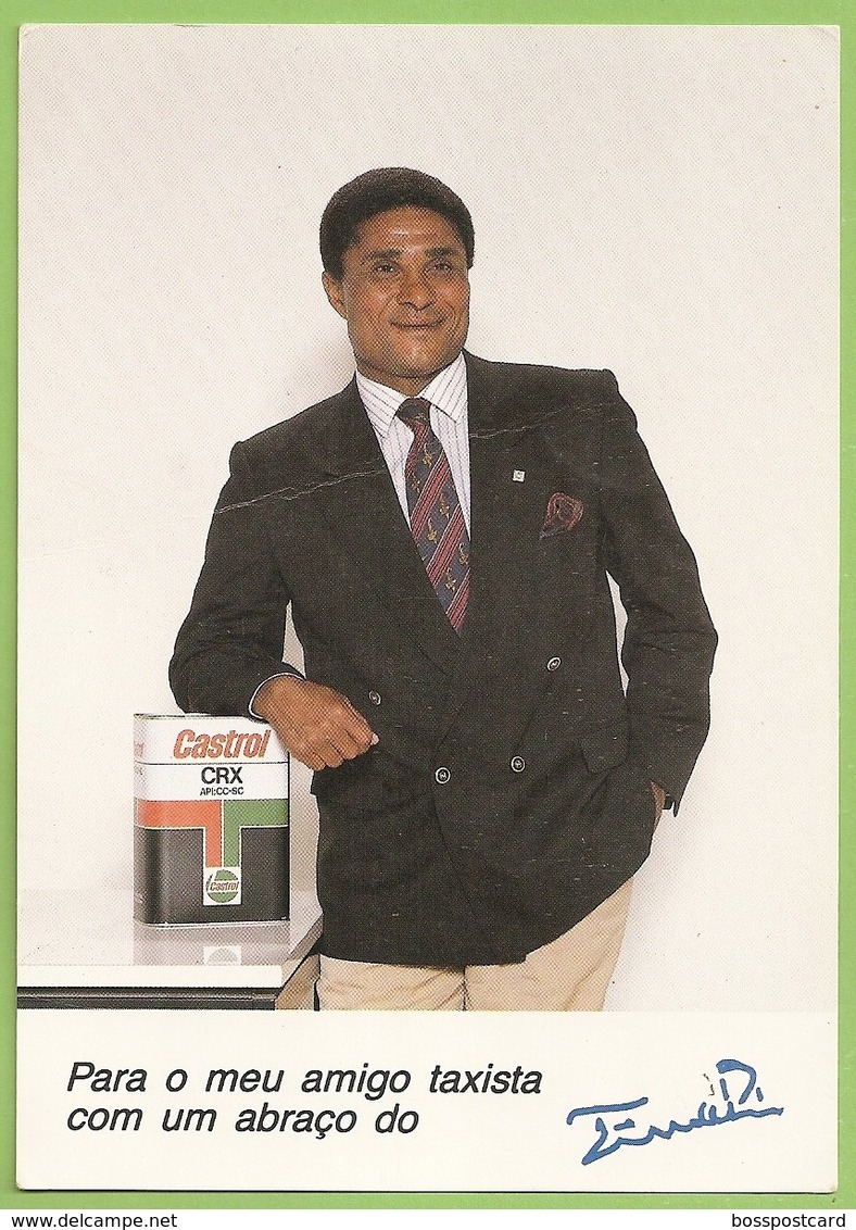 Lisboa - Eusébio - S. L. Benfica - Publicidade - Castrol Oil - Futebol - Football - Estadio - Stadium - Advertising - Sportsmen