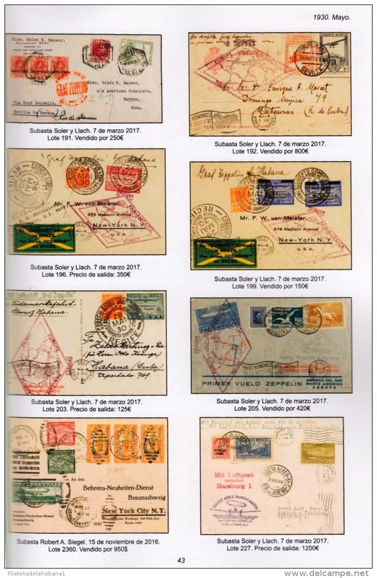 CATALOGO DE PRIMEROS VUELOS Y EVENTOS DEL CORREO AÉREO DE CUBA - CUBAN FIRST FLIGHT AND AIRMAIL EVENTS CATALOGUE. - Poste Aérienne