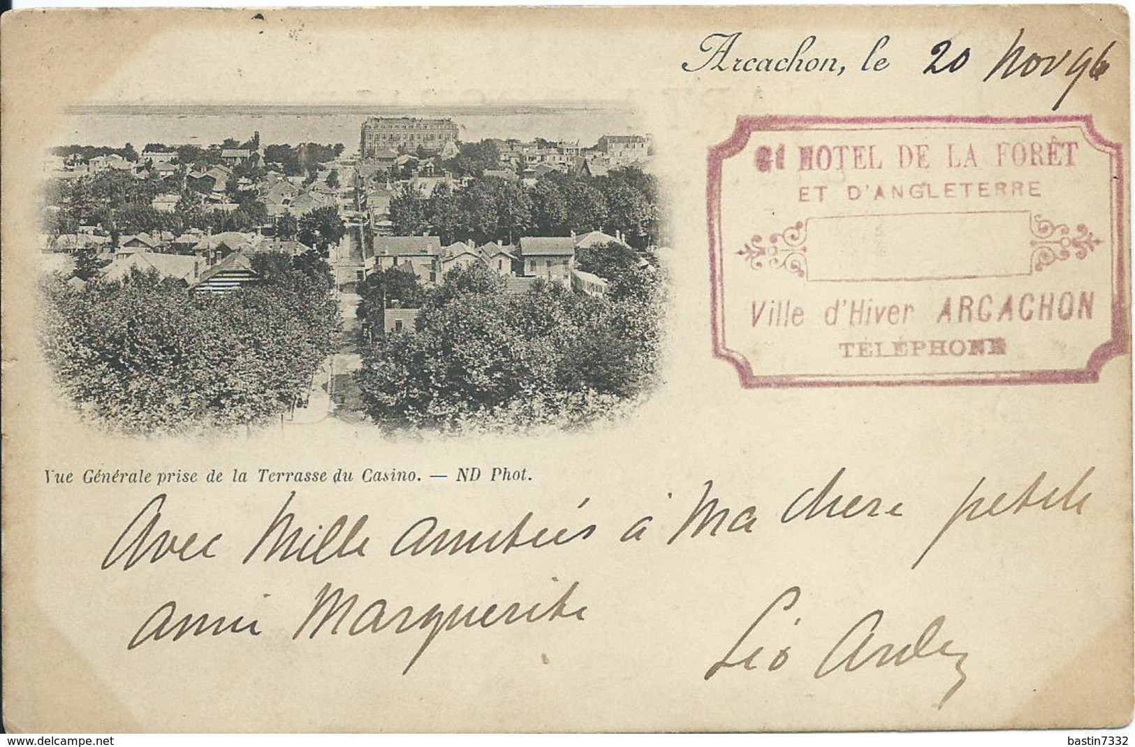 Arcachon,vue Générale De La Terrasse Du Casino 1896 - Arcachon