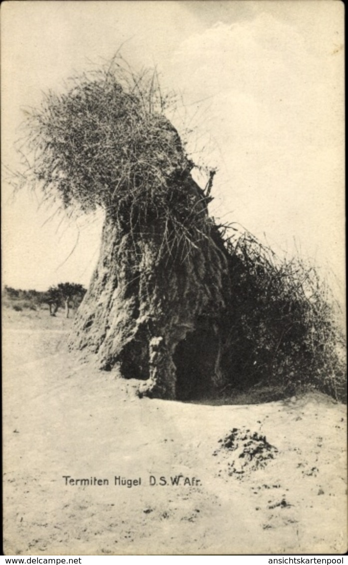 Cp Namibia, Termitenhügel In Der Wüste, Termite Mound - Other & Unclassified