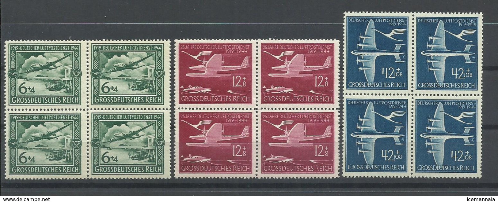 ALEMANIA YVERT AEREO 59/61  (B4)   MNH  ** - Correo Aéreo & Zeppelin