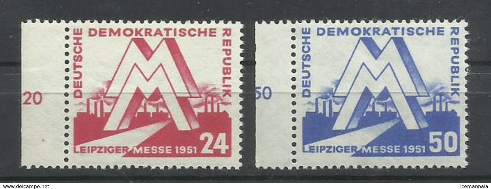 ALEMANIA ORIENTAL  YVERT  34/35   MNH  ** - Nuevos