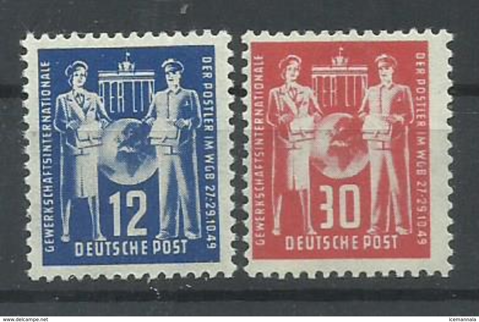 ALEMANIA ORIENTAL  YVERT  61  MH, 62 MNH - Nuevos