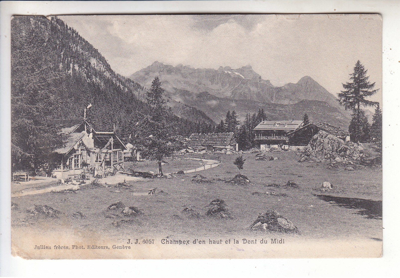 Sp- SUISSE - CHAMPEX D'en Haut Et La Dent Du Midi - Timbre - Cachet - 1911 - Otros & Sin Clasificación