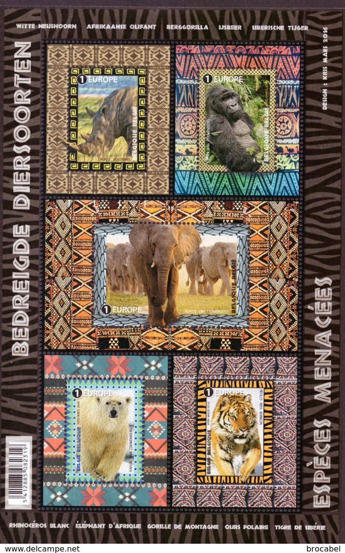 Belgium BL 240**  Animaux En Danger  Année 2016 - 1961-2001