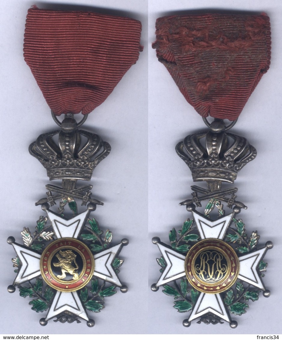 Médaille De Chevalier De L'Ordre De Léopold 1er à Titre Militaire - Belgique - Belgique