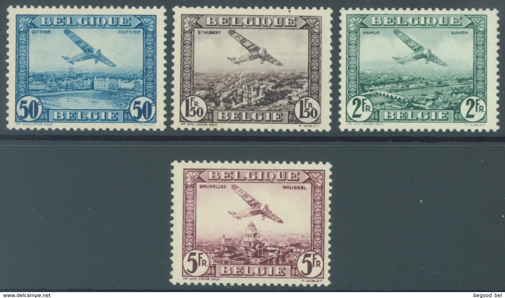 BELGIQUE - 1930 - MLH/* -  FOKKER F.VII - COB PA 1-4 -  Lot 17962 - Other & Unclassified