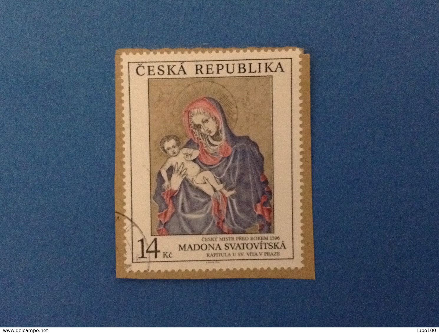 1994 REPUBBLICA CECA CESKA FRANCOBOLLO USATO STAMP USED - ARTE MADONNA SVATOVITSKA 14 Kc - Usados