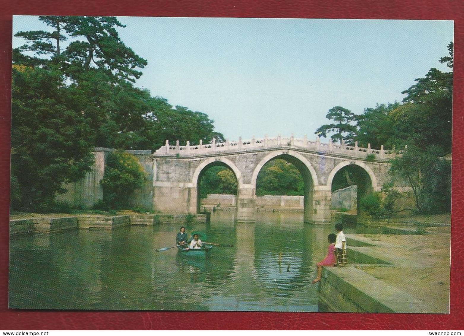 CN.- CHINA. Peking. Summer Palace. Three-Arch Bridge Spanning The Back Lake. - Bruggen