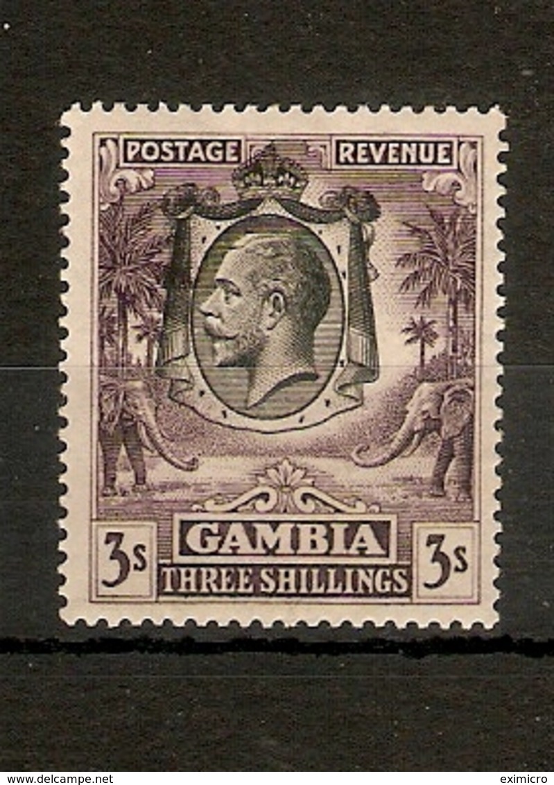 GAMBIA 1929 3s SG 139 SCARCE SLATE-PURPLE  COMB PERF 13.8 X 13.7 WITH BPA CERTIFICATE OF GENUINENESS MOUNTED MINT C £275 - Gambia (...-1964)