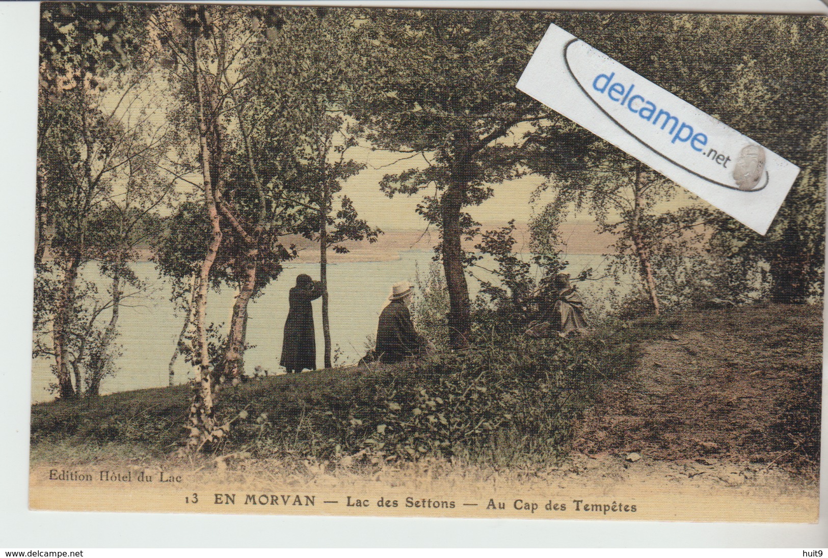 CP Toilée Couleur  Du Lac Des SETTONS: Au Cap Des Tempétes. En Morvan. édit Hotel Du Lac. - Montsauche Les Settons