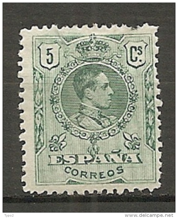 1909 - Yv. N° 243   *  5c  Alphonse XIII   Cote  1,5 Euro   D    2 Scans - Unused Stamps