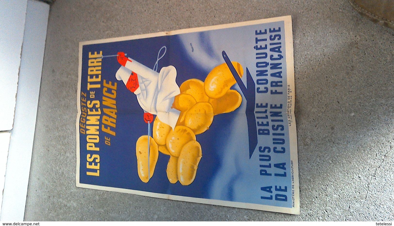 Affiche R BLEUER Dégustez Des Pommes De Terre De France - Affiches