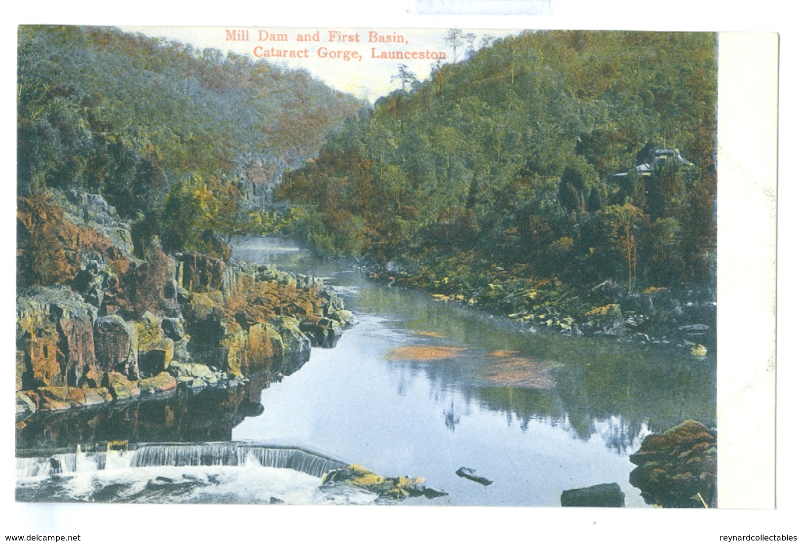 Vintage Tasmania, Mill Dam & First Basin Cataract Gorge, Launceston Colour Pc Unused. - Lauceston