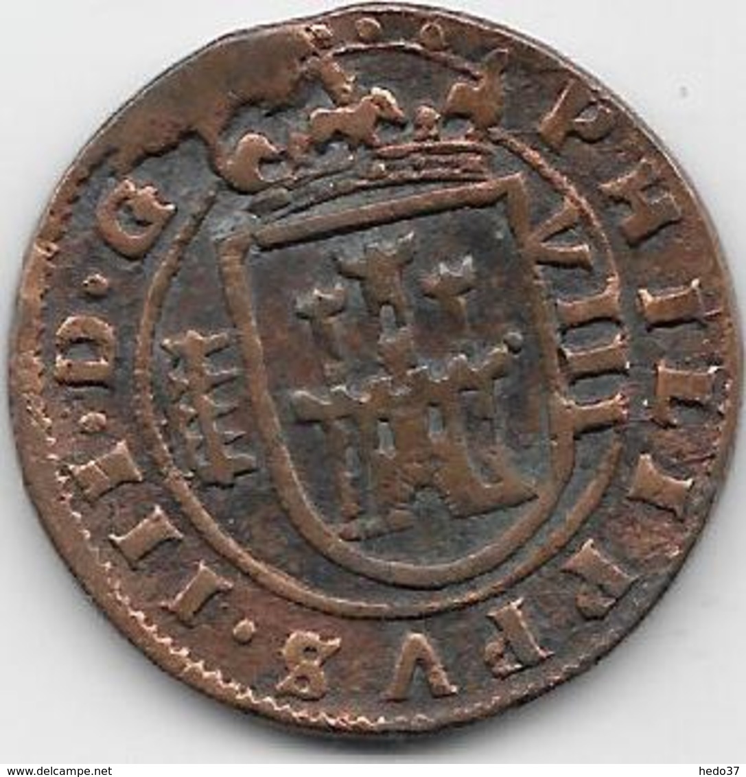 Espagne - Philippe III - 1598-1621 - Cuivre - Monete Provinciali