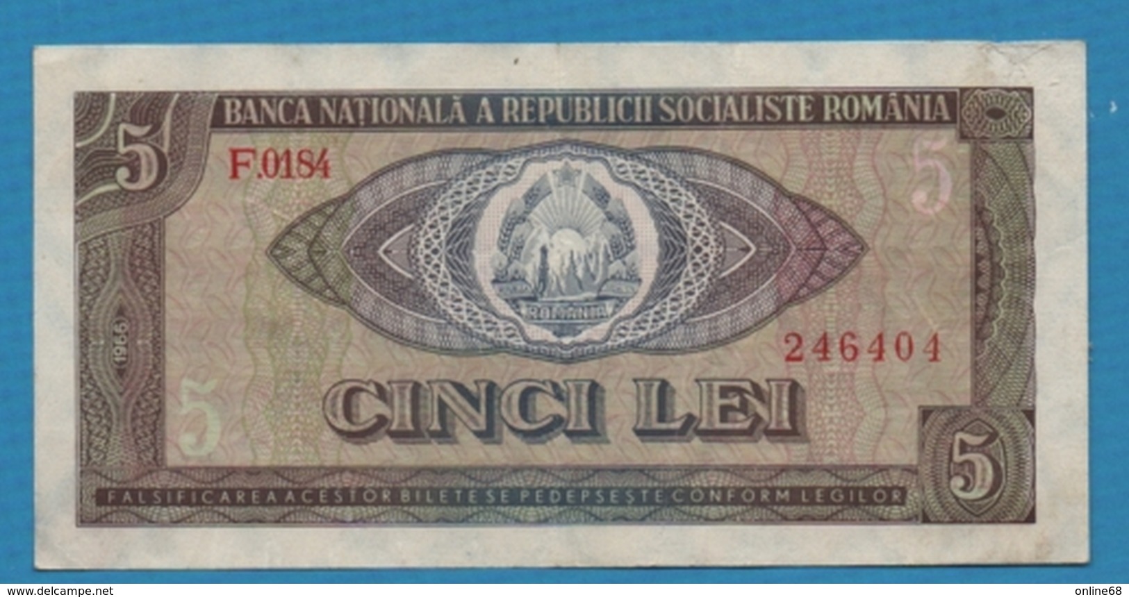 ROMANIA 5 Lei	1966	Serie F.0184 KM# 93 - Romania