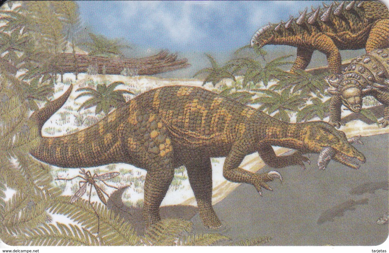 TARJETA DE LIBERIA DE UN DINOSAURIO (DINOSAUR) - Otros & Sin Clasificación