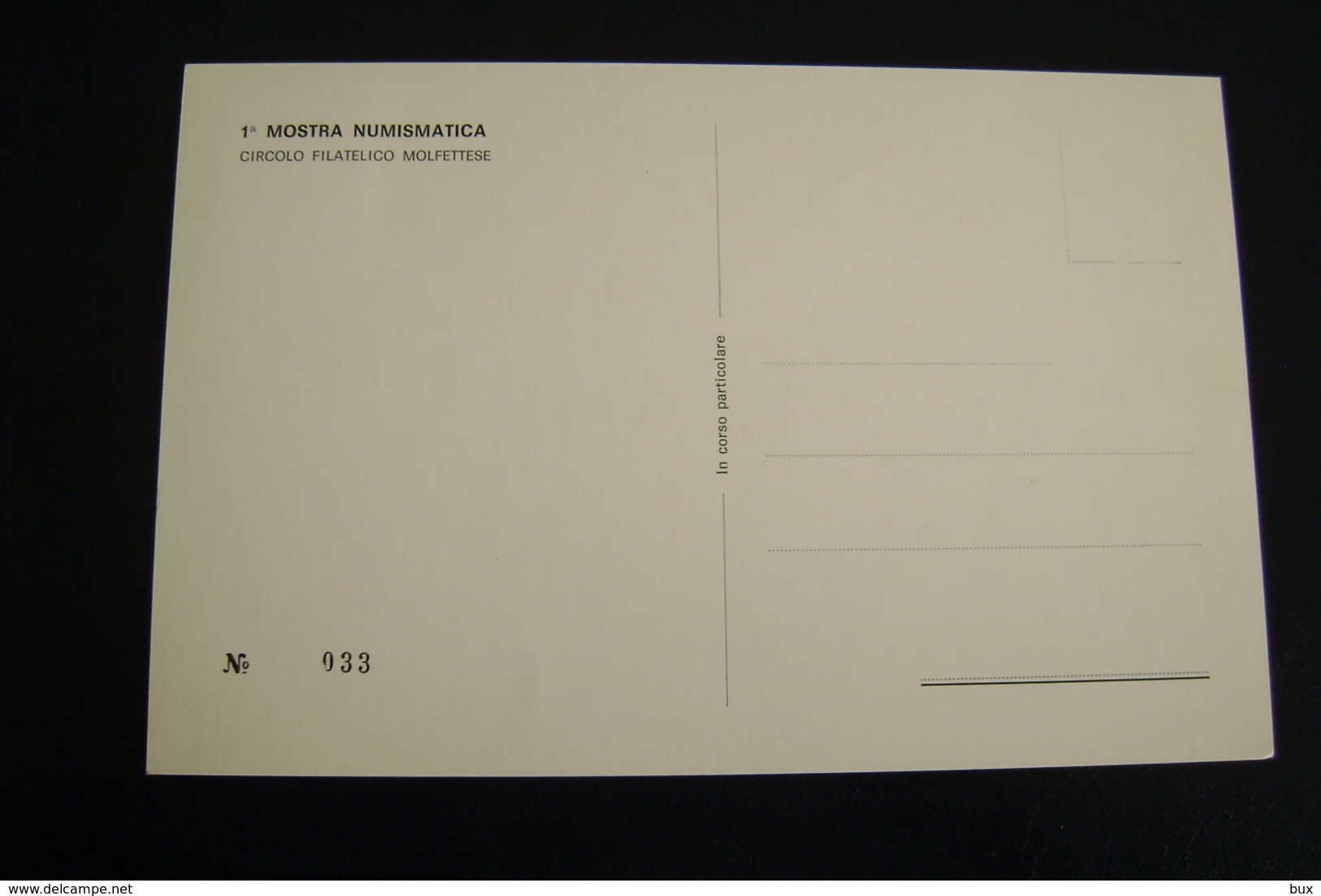 1974      MOLFETTA  FDC MOSTRA  NUMISMATICA   FIRST DAY PREMIER JOUR MAXIMUM - Monete (rappresentazioni)