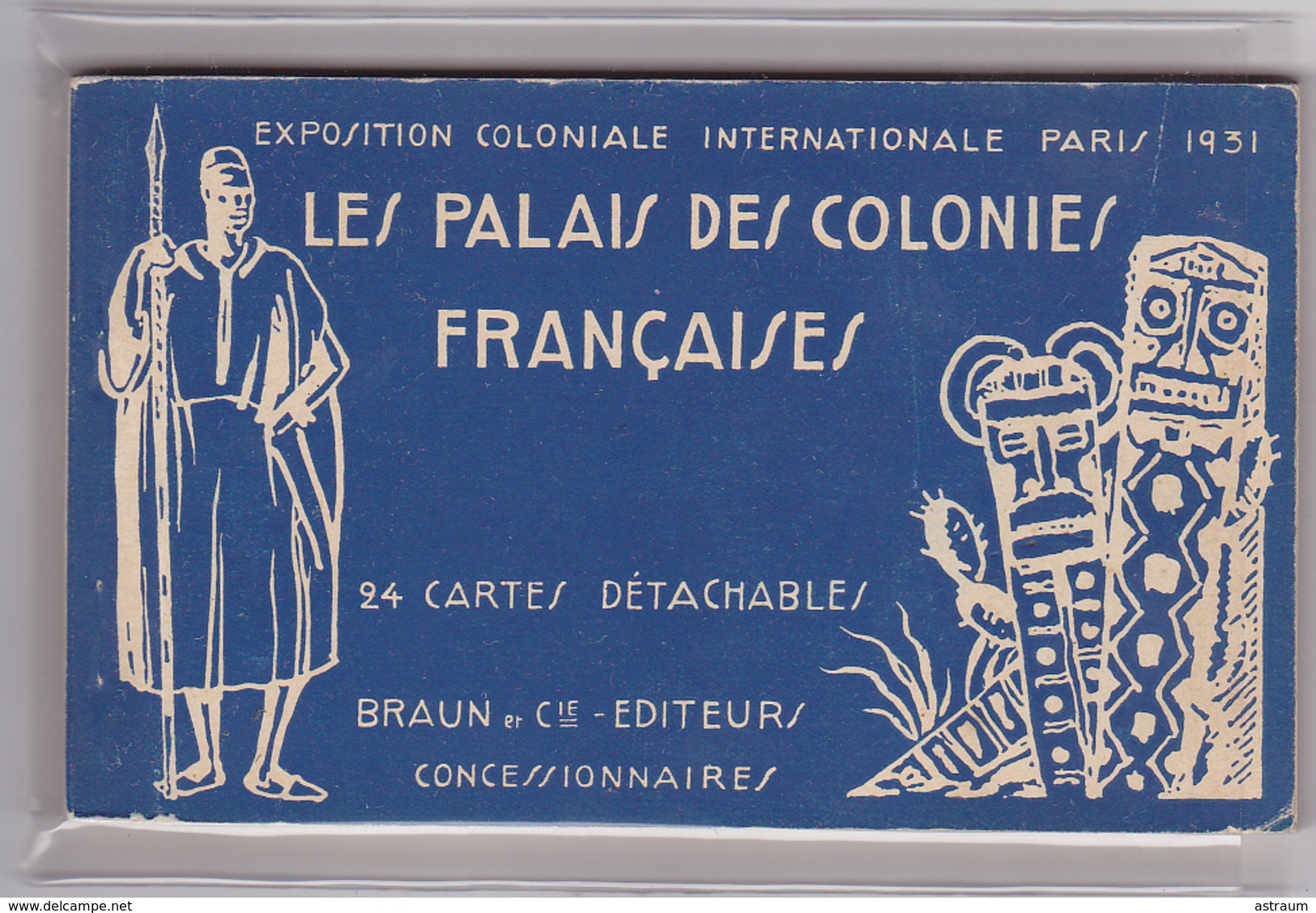 Carnet Complet 24 Cpa-75-paris-exposition Coloniale 1931-edi Braun & Cie - Tentoonstellingen