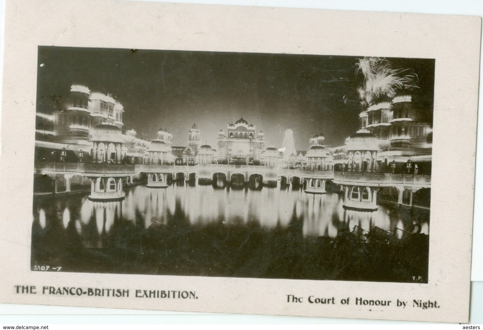 London 1908; Franco-British Exhibition. The Court Of Honour By Night - Circulated. (Davidson Bros) - Autres & Non Classés