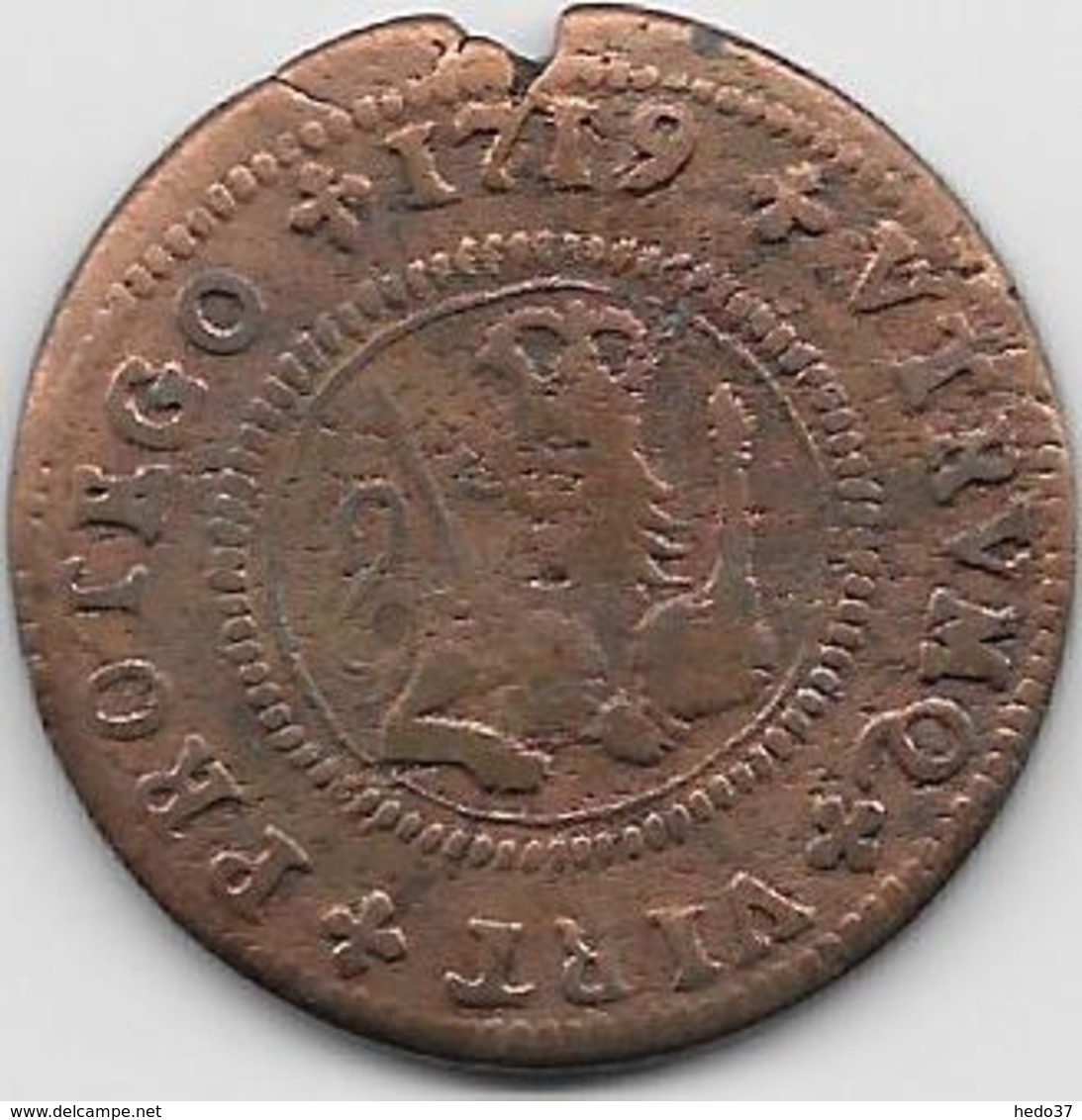 Espagne - Philippe V - 1719 - Cuivre - Monedas Provinciales