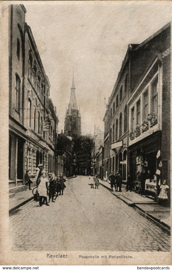 KEVELAER, Maasstrasse Mit Marienkirche (1910s) AK - Kevelaer