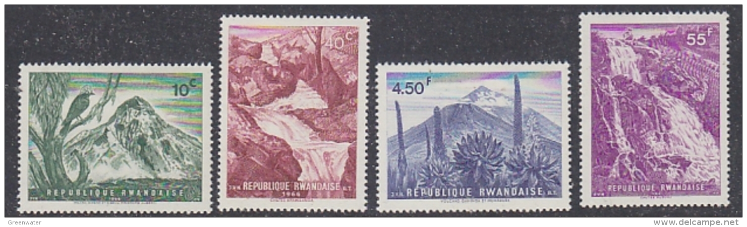 Rwanda 1966 Volcanoes  / Waterfalls 4v ** Mnh (41055) - Ongebruikt