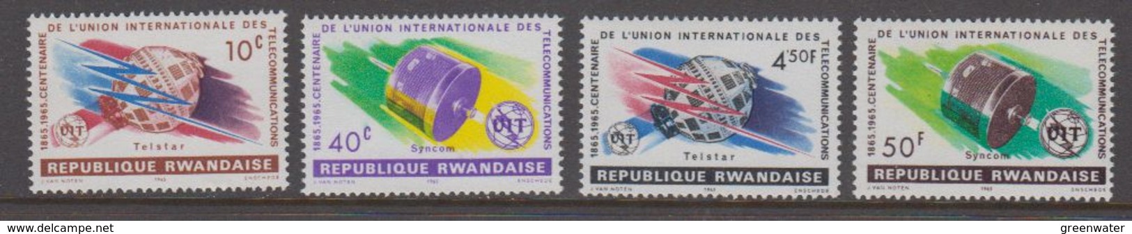 Rwanda 1965 UIT / Space 4v ** Mnh (41055D) - Ongebruikt