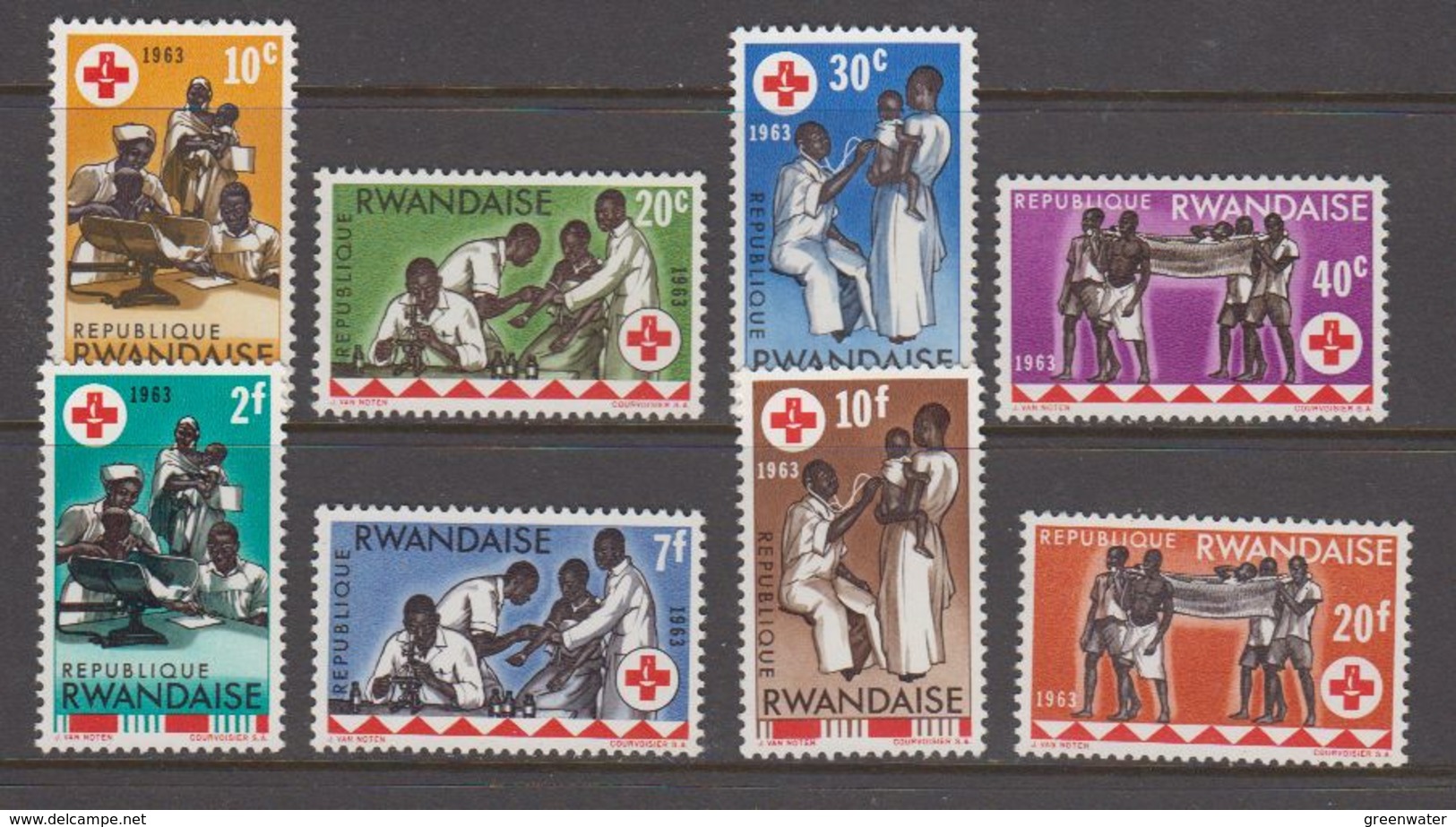 Rwanda 1963 Croix Rouge / Rode Kruis 8w ** Mnh (41055J) - Ongebruikt