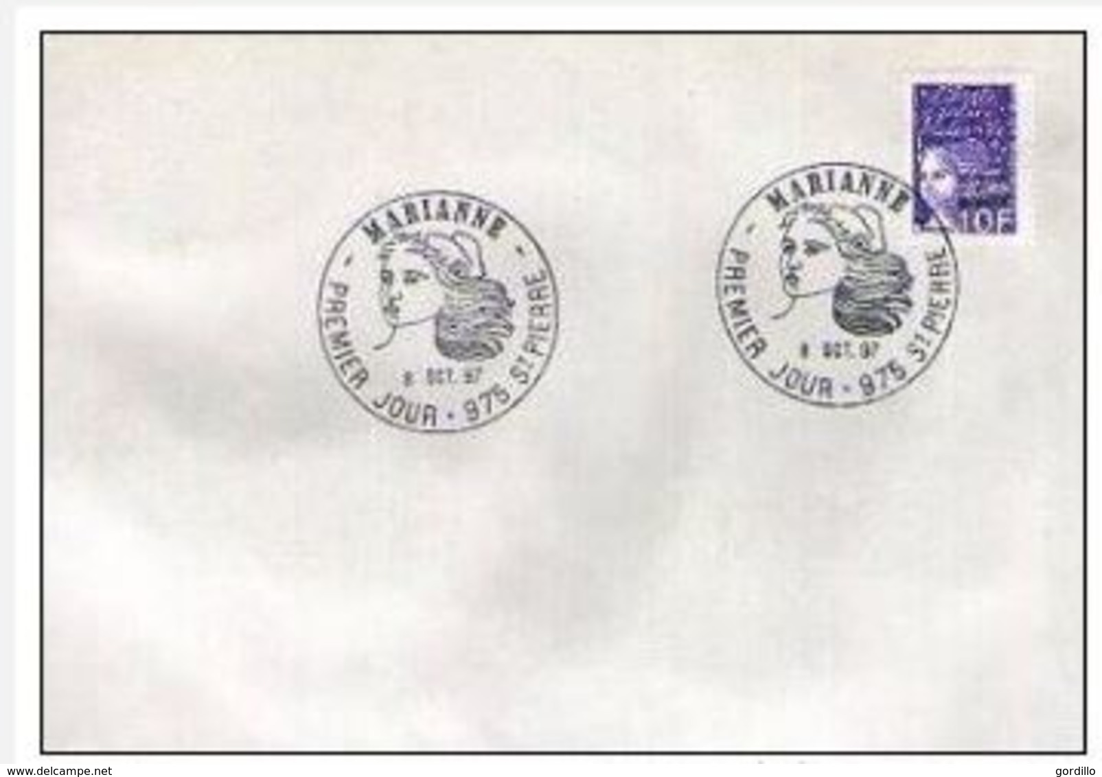 FDC Saint Pierre Et Miquelon  Marianne Du 14 Juillet ( Luquet ) 10 F  8-10-1997 - FDC