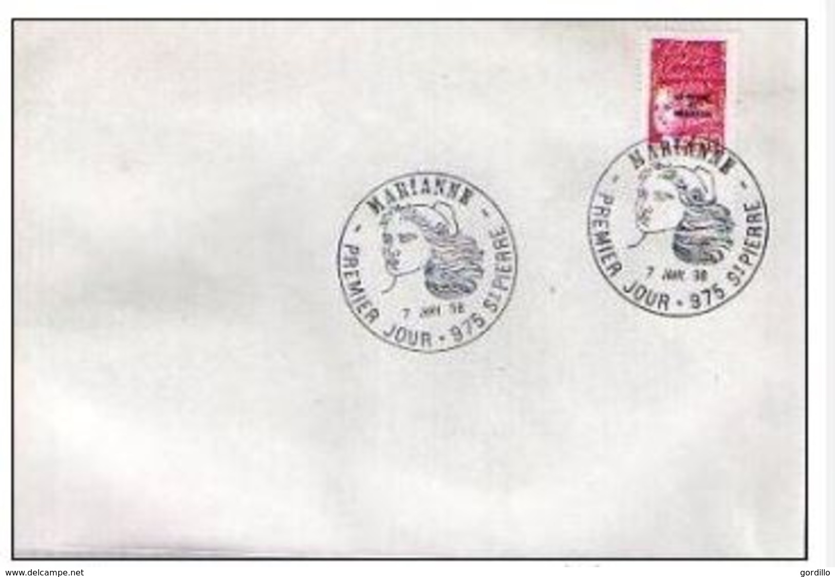 FDC Saint Pierre Et Miquelon Marianne Du 14 Juillet Bdf ( Luquet ) 4,50 F 07-01-1998 - FDC