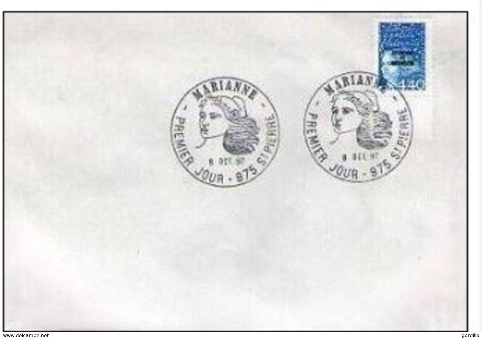 FDC Saint Pierre Et Miquelon Marianne Du 14 Juillet Bdf ( Luquet )  4,40 F 08-10-1997 - FDC