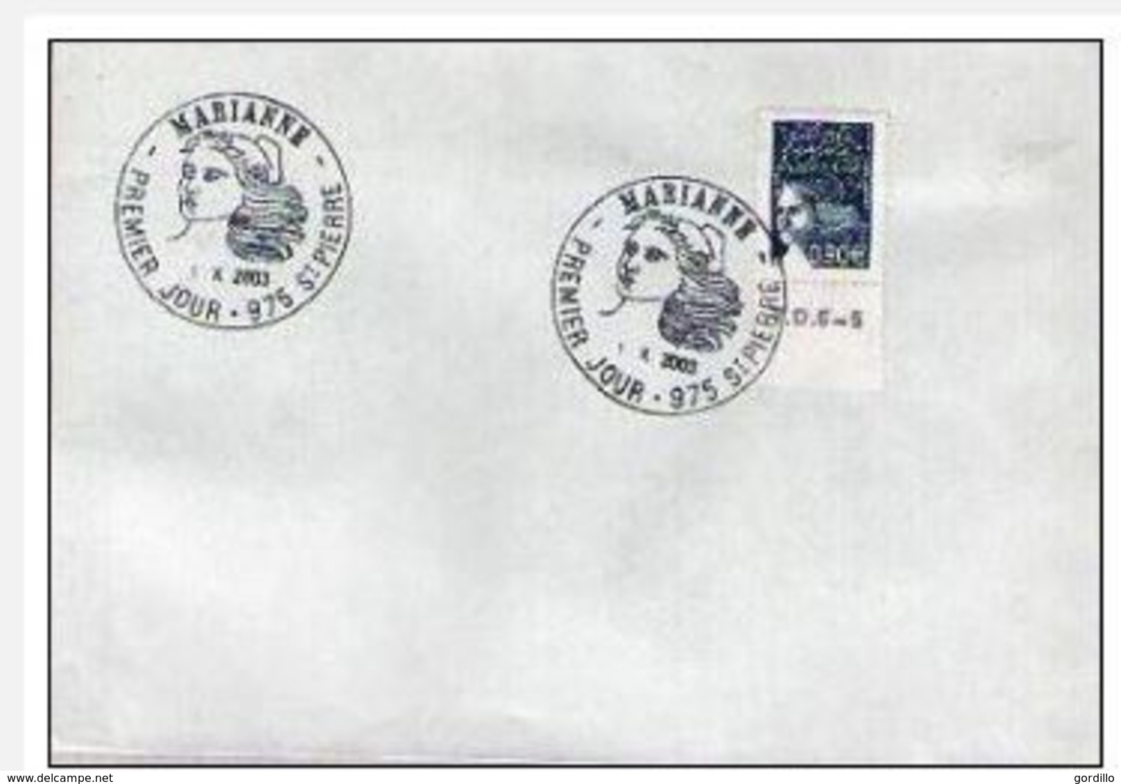 FDC Saint Pierre Et Miquelon Marianne Du 14 Juillet Bdf ( Luquet )  0,90 Euro Bdf  01-10-2003 - FDC