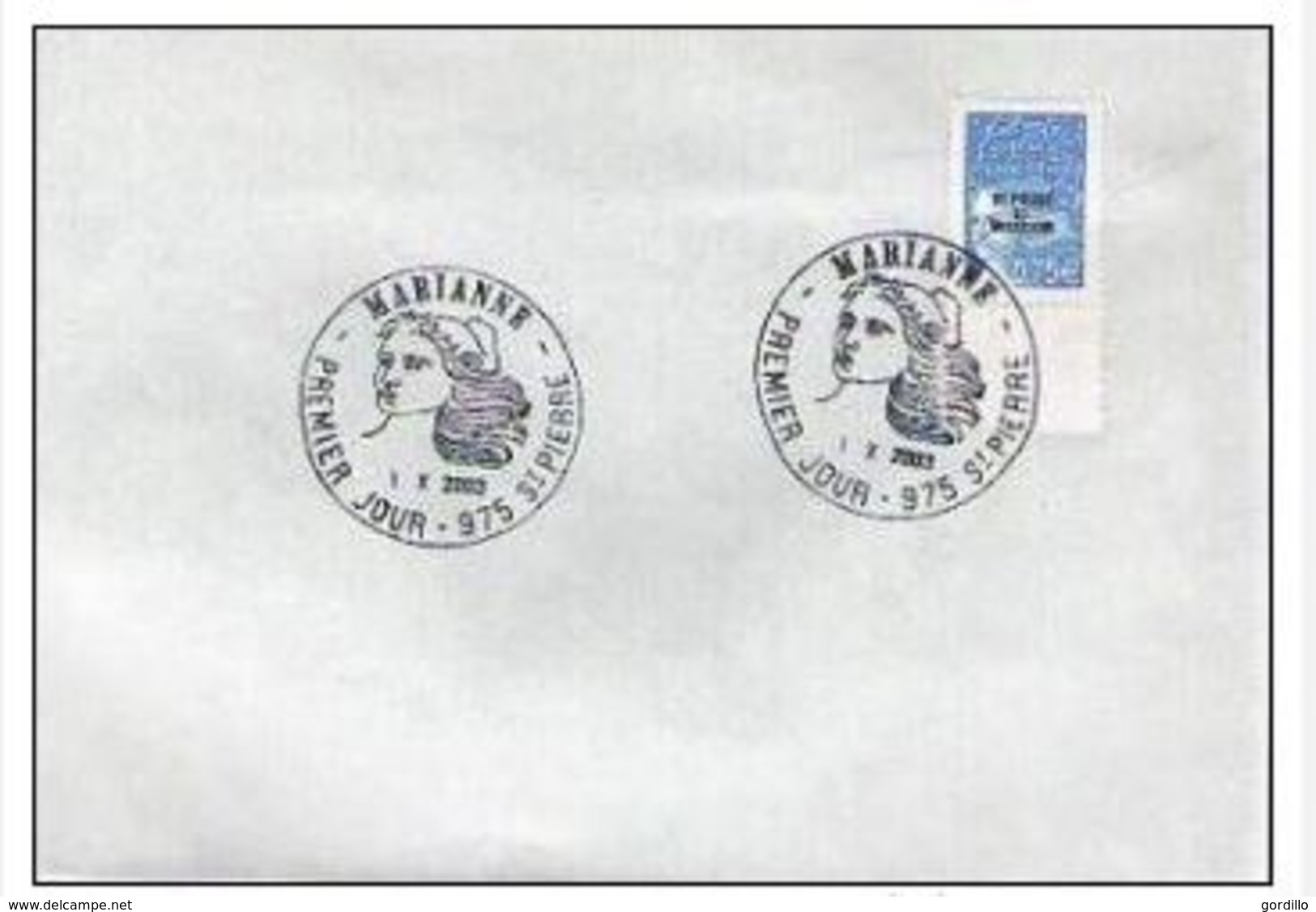 FDC Saint Pierre Et Miquelon Marianne Du 14 Juillet Bdf ( Luquet )   0,75 Euro  Bdf  01-10-2003 - FDC