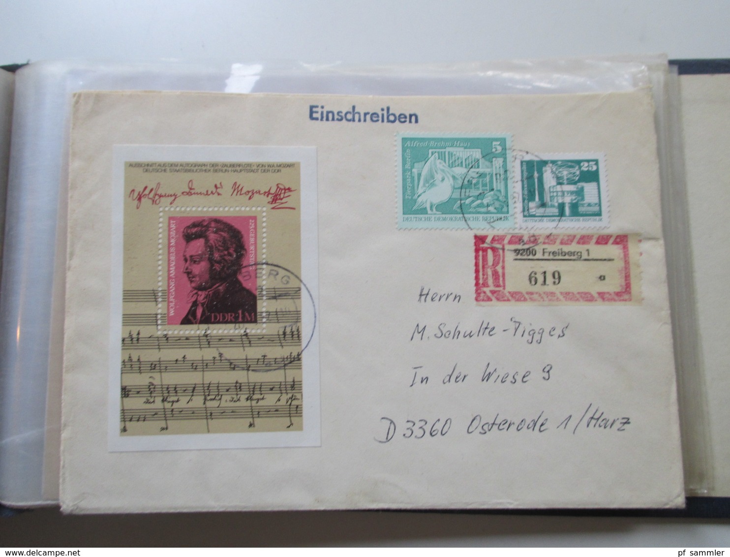 DDR 38 Belege mit Blockfrankaturen 1956 - 80er Jahre ab Block 14 vieles echt gelaufen! Eilboten / Expres / Luftpost