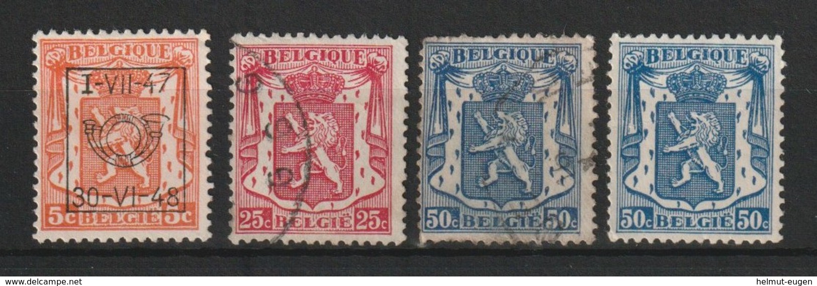 MiNr. 415, 419, 422 Belgien / 1936, 5. Febr. Freimarken: Staatswappen - 1929-1937 Heraldic Lion