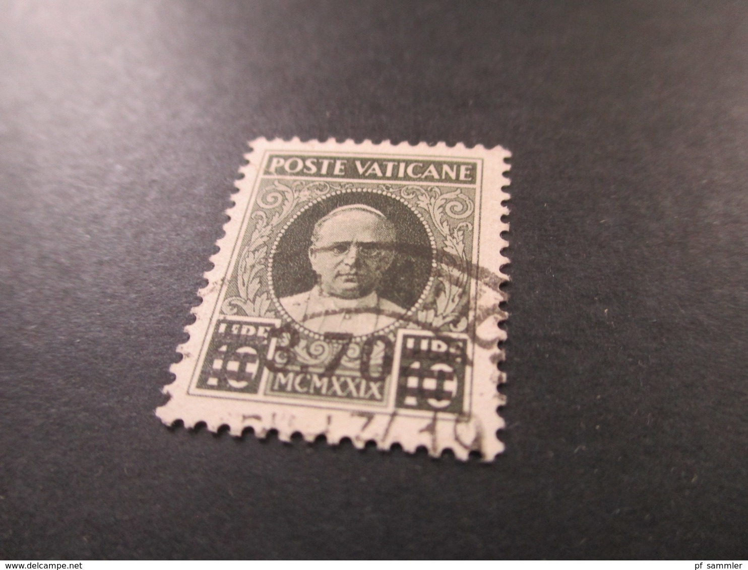 Vatikanstadt / Vatican Nr. 44 Gestempelt Geprüft / Signiert! Katalogwert 500€. Freimarke Papst Pius Mit Aufdruck - Used Stamps