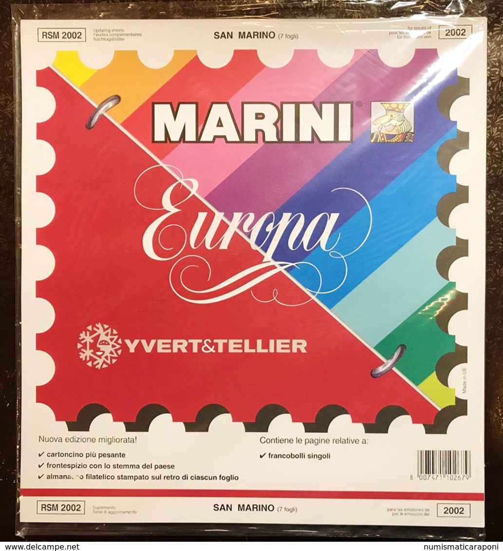 SAN MARINO 2002 Fogli Marini Europa - Nuovi