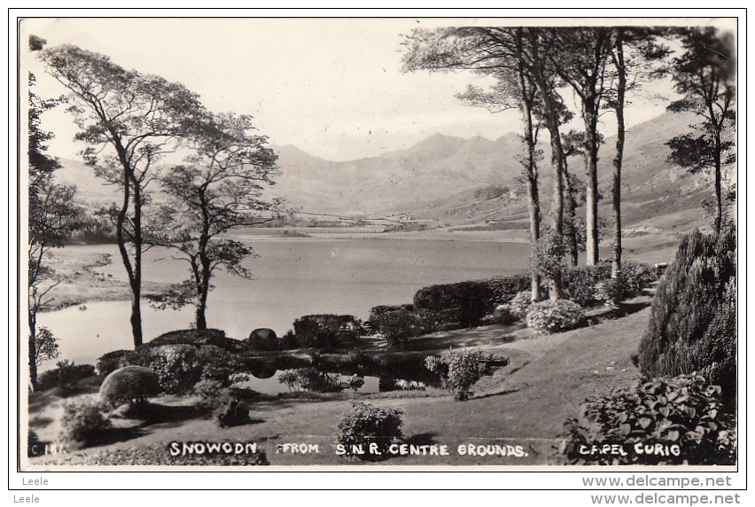 BY70.Vintage Card. Snowdon From S.N.R. Centre Grounds, Capel Curig. - Caernarvonshire