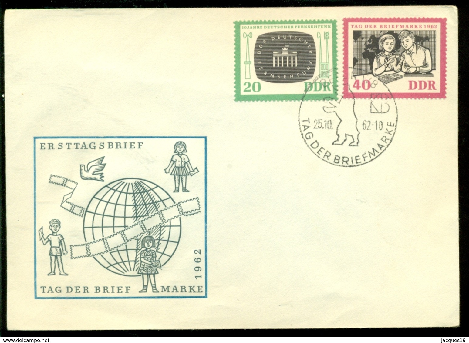 DDR 1962 Ersttagsbrief Tag Der Briefmarke Mi 923-924 Ohne Adresse - Briefe U. Dokumente