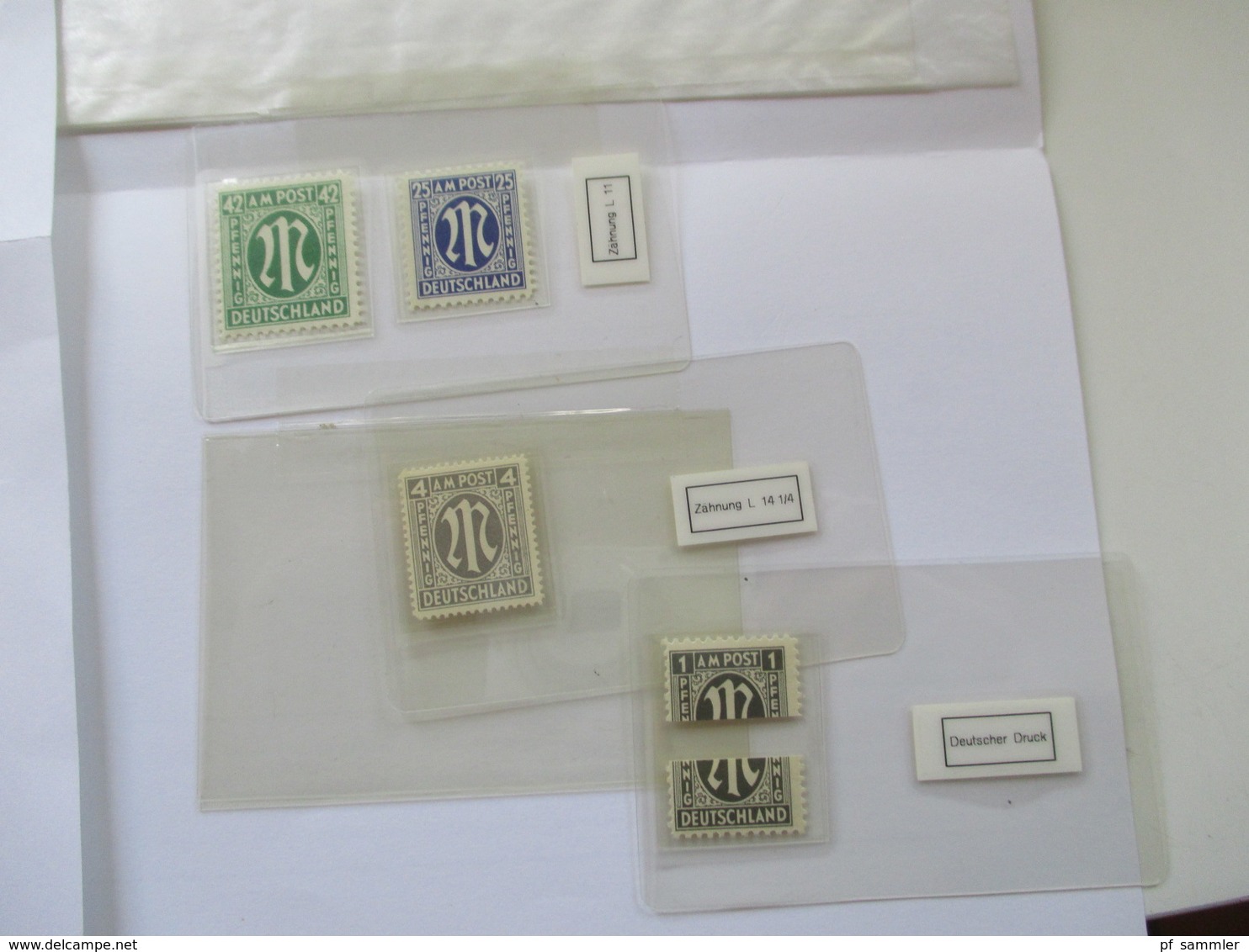 3 Alte Auktionslose Mit Prüfkarten! Z.B. Am Post / Berlin Mit Schwarzaufdruck Geprüft Schlegel Und Germania Papier Y - Verzamelingen