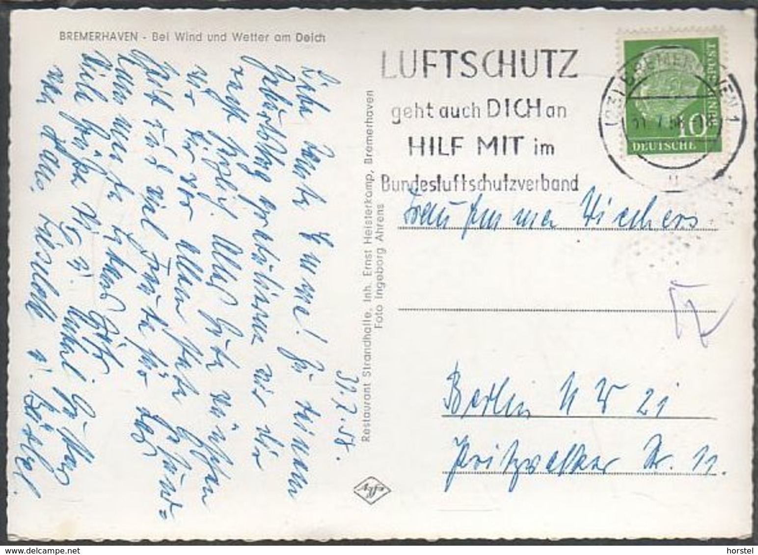 D-27576 Bremerhaven - Sonnenuntergang - Sundown - Frachter - Siehe Stempel ! 1958 - Bremerhaven