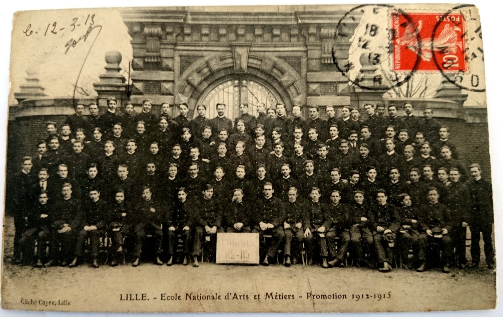 CPA --- LILLE - Ecole Nationale D'Arts Et Métiers - Promotion 1912-1915 - Lille