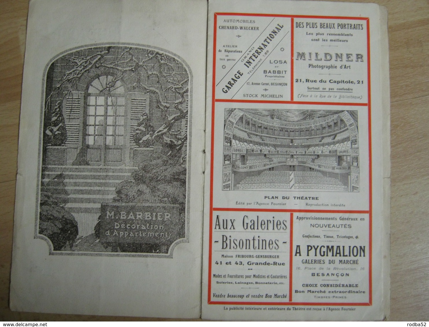 Programme Théâtre Besançon  - 1926/1927 - Nombreuses Pub - Superbe Illustration - Theatre, Fancy Dresses & Costumes