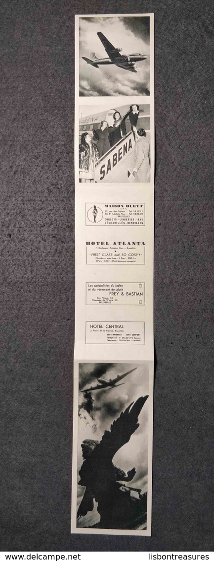 ANTIQUE BROCHURE BELGIUM SABENA AIRLINES AIR ROUTE BRUXELLES - PARIS - Publicidad